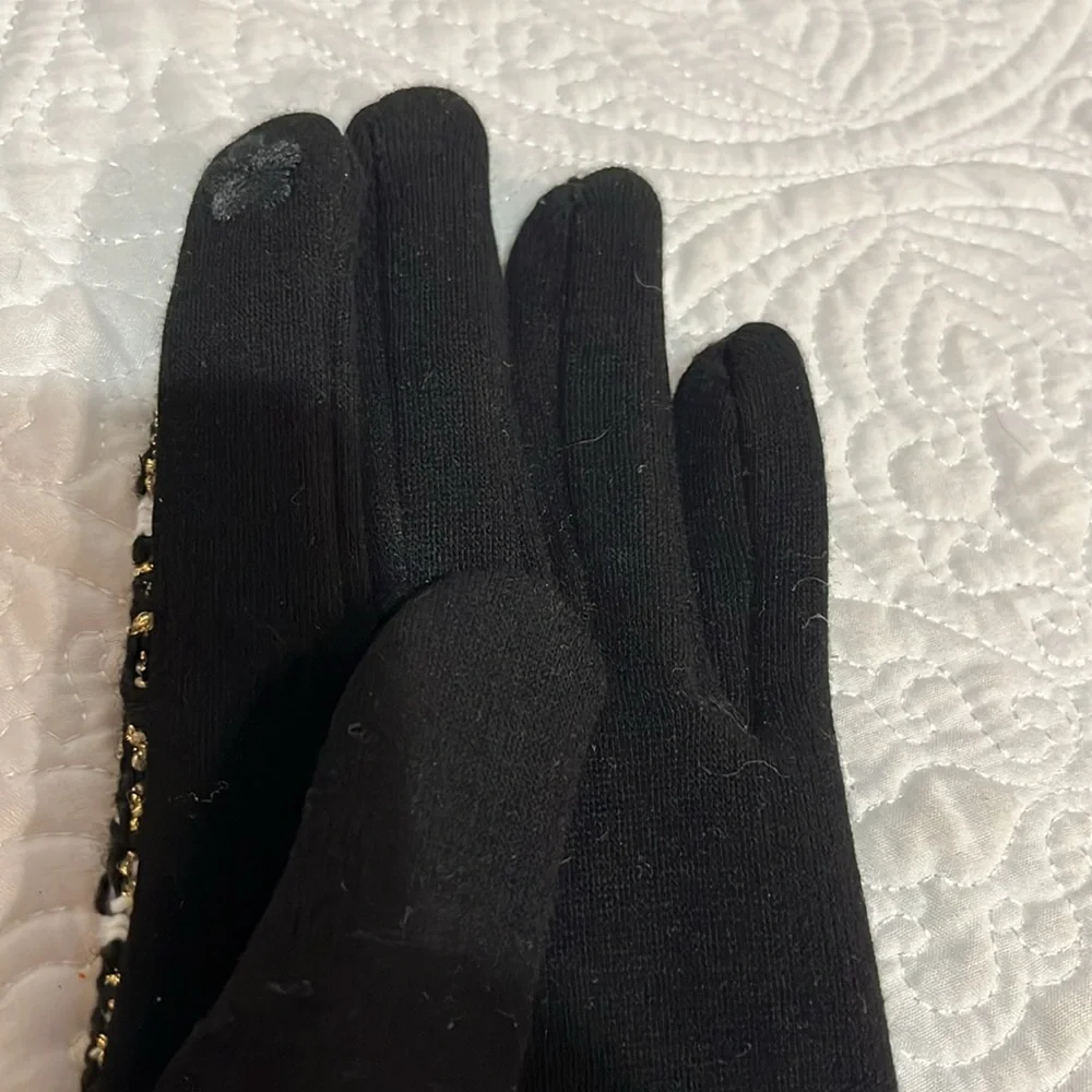 Plaid‎ Lurex tweed gloves, NWT